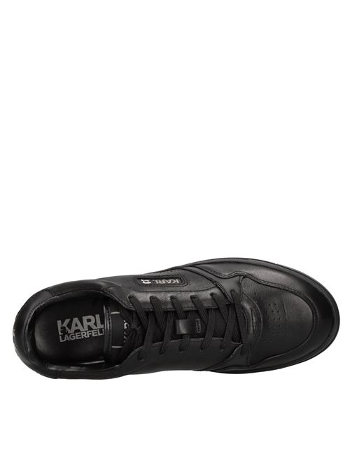 Sneakers in pelle e tessuto KARL LAGERFELD | KL53020 00XNERO